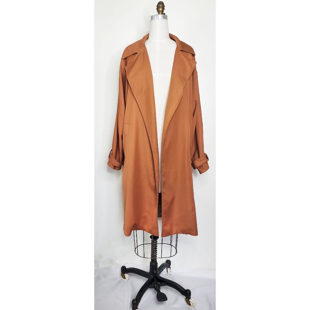 Modern Citizen Womens Cinnamon Brenna Tie-Front Trench Coat S/M - Picture 6 of 10